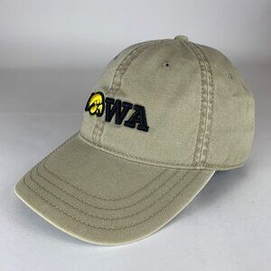 Iowa Hawkeyes NCAA Beige Club Colors Relaxed Fit Strapback Hat